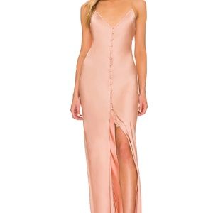 L'AGENCE Arizona Maxi Dress, Dusty Pink, Size 0 or X-Small - NWT NEW WITH TAGS